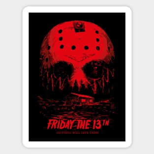 friday the 13th movie poster Magnet
